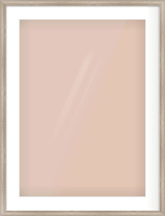 Silver Cushion Frame for 50 × 70cm artwork, with Smooth White Single Mount