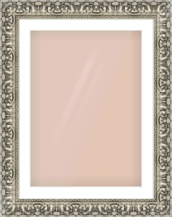 Silver Reverse Frame for 50 × 70cm artwork, with Smooth White Single Mount