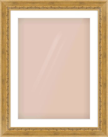 Gold Reverse Frame for 50 × 70cm artwork, with Smooth White Single Mount