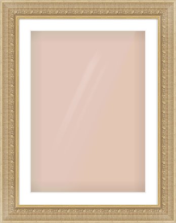 Gold Reverse Frame for 50 × 70cm artwork, with Smooth White Single Mount