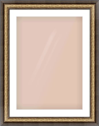 Gold Spoon Frame for 50 × 70cm artwork, with Smooth White Single Mount