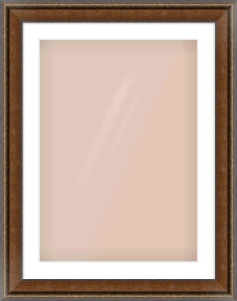 Walnut / Pewter Spoon Frame for 50 × 70cm artwork, with Smooth White Single Mount
