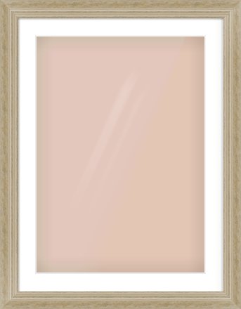 Ivory Scoop Frame for 50 × 70cm artwork, with Smooth White Single Mount