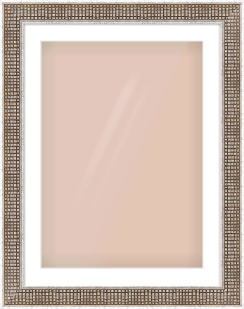 Silver Flat Frame for 50 × 70cm artwork, with Smooth White Single Mount