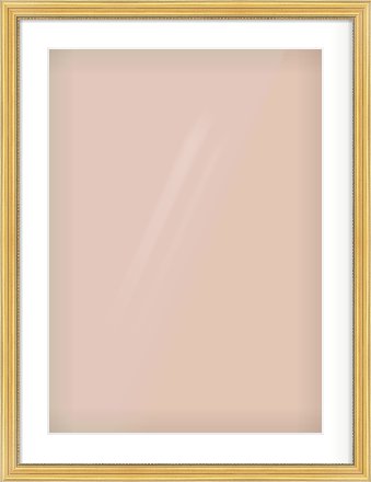 Gold Spoon Frame for 50 × 70cm artwork, with Smooth White Single Mount