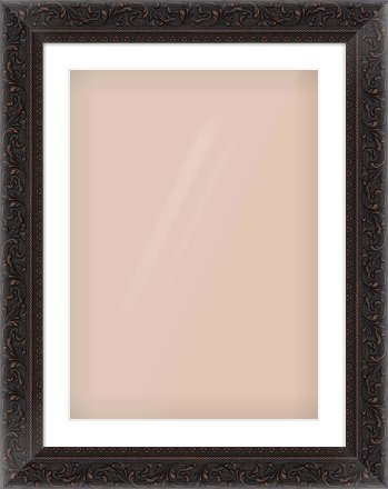 Black Reverse Frame for 50 × 70cm artwork, with Smooth White Single Mount