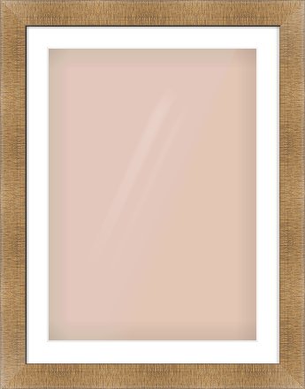 Bronze Flat Frame for 50 × 70cm artwork, with Smooth White Single Mount