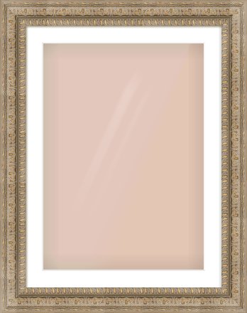 Gold Reverse Frame for 50 × 70cm artwork, with Smooth White Single Mount