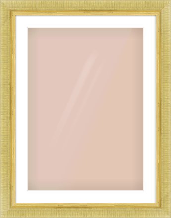 Gold Reverse Frame for 50 × 70cm artwork, with Smooth White Single Mount