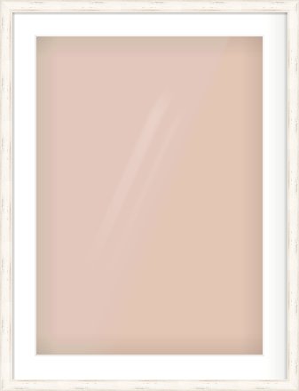 White Scoop Frame for 50 × 70cm artwork, with Smooth White Single Mount
