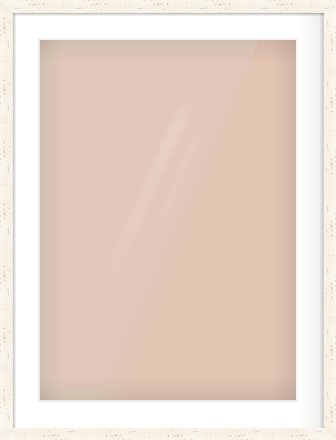 White Flat Frame for 50 × 70cm artwork, with Smooth White Single Mount