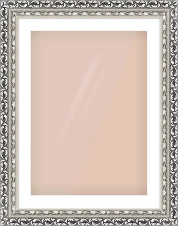 Silver Reverse Frame for 50 × 70cm artwork, with Smooth White Single Mount