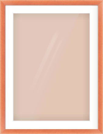 Bronze Flat Frame for 50 × 70cm artwork, with Smooth White Single Mount