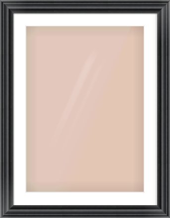 Black Spoon Frame for 50 × 70cm artwork, with Smooth White Single Mount