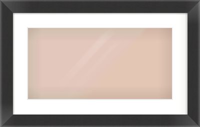 Black Reverse Frame for 20 × 10in artwork, with Smooth White Single Mount