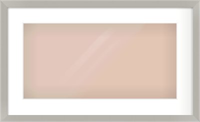 Grey Flat Frame for 20 × 10in artwork, with Smooth White Single Mount