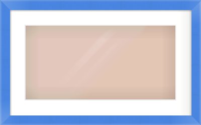 Light Blue Paint Flat Frame for 20 × 10in artwork, with Smooth White Single Mount