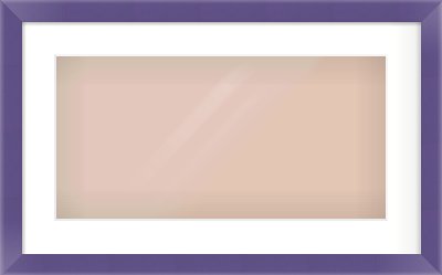 Purple Paint Flat Frame for 20 × 10in artwork, with Smooth White Single Mount