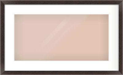 Brown Flat Frame for 20 × 10in artwork, with Smooth White Single Mount
