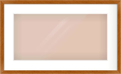 Natural Wood Flat Frame for 20 × 10in artwork, with Smooth White Single Mount