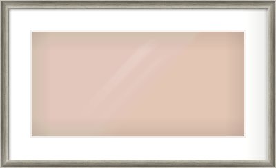 Silver Cushion Frame for 20 × 10in artwork, with Smooth White Single Mount