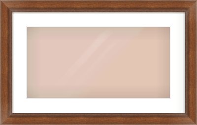 Brown Flat Frame for 20 × 10in artwork, with Smooth White Single Mount