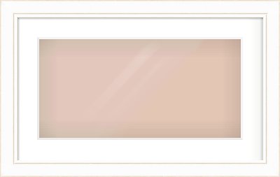 White / Natural Scoop Frame for 20 × 10in artwork, with Smooth White Single Mount