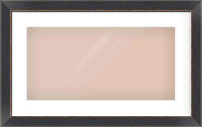 Black Flat Frame for 20 × 10in artwork, with Smooth White Single Mount