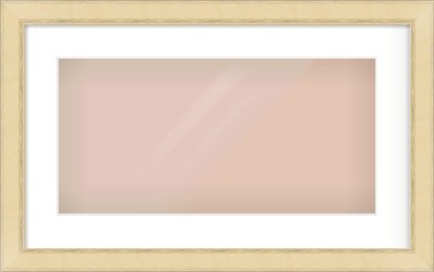 Gold Flat Frame for 20 × 10in artwork, with Smooth White Single Mount