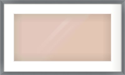 Grey Flat Frame for 20 × 10in artwork, with Smooth White Single Mount