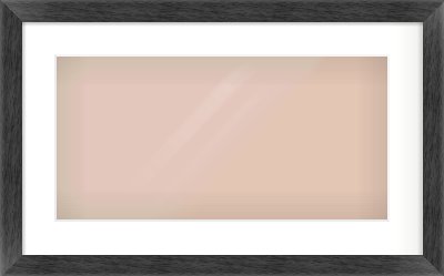 Black Flat Frame for 20 × 10in artwork, with Smooth White Single Mount