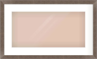 Dark Walnut Flat Frame for 20 × 10in artwork, with Smooth White Single Mount