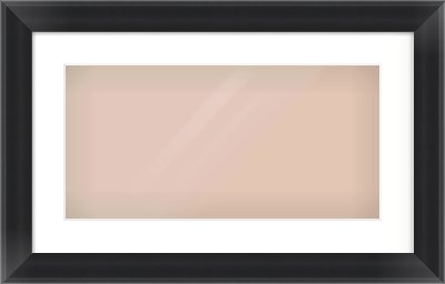 Black Cushion Frame for 20 × 10in artwork, with Smooth White Single Mount