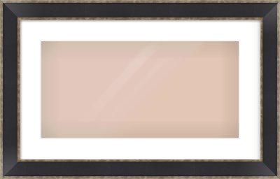 Black & Champagne Silver Bevel Frame for 20 × 10in artwork, with Smooth White Single Mount