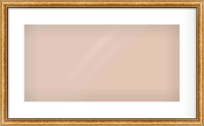 Gold Cushion Frame for 20 × 10in artwork, with Smooth White Single Mount