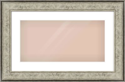Silver Flat Frame for 20 × 10in artwork, with Smooth White Single Mount