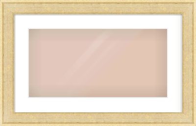 Gold Flat Frame for 20 × 10in artwork, with Smooth White Single Mount