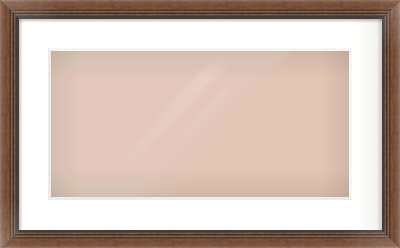 Brown Flat Frame for 20 × 10in artwork, with Smooth White Single Mount