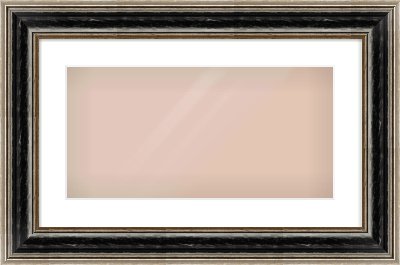 Black & Champagne Silver Spoon Frame for 20 × 10in artwork, with Smooth White Single Mount