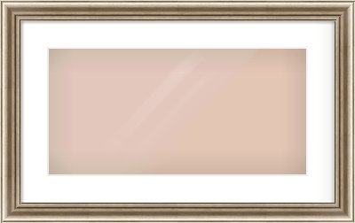 Silver Cushion Frame for 20 × 10in artwork, with Smooth White Single Mount