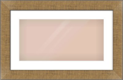Bronze Flat Frame for 20 × 10in artwork, with Smooth White Single Mount