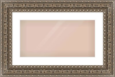 Silver Reverse Frame for 20 × 10in artwork, with Smooth White Single Mount
