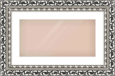 Silver Reverse Frame for 20 × 10in artwork, with Smooth White Single Mount
