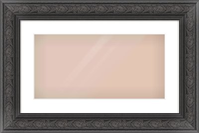 Black Spoon Frame for 20 × 10in artwork, with Smooth White Single Mount