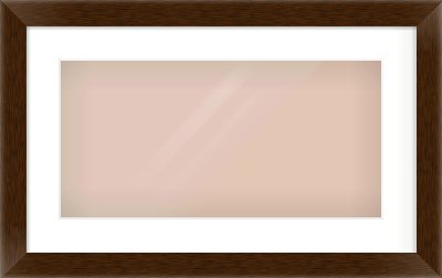 Wenge Flat Frame for 20 × 10in artwork, with Smooth White Single Mount