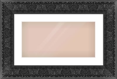 Black Scoop Frame for 20 × 10in artwork, with Smooth White Single Mount