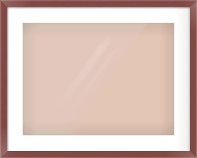 Maroon Paint Flat Frame for 20 × 15in artwork, with Smooth White Single Mount