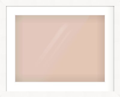 White Flat Frame for 20 × 15in artwork, with Smooth White Single Mount