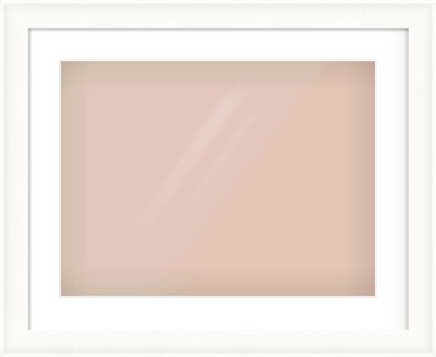 White Spoon Frame for 20 × 15in artwork, with Smooth White Single Mount