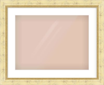 Gold Reverse Frame for 20 × 15in artwork, with Smooth White Single Mount